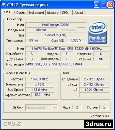 CPU-Z 1.48 Portable Rus
