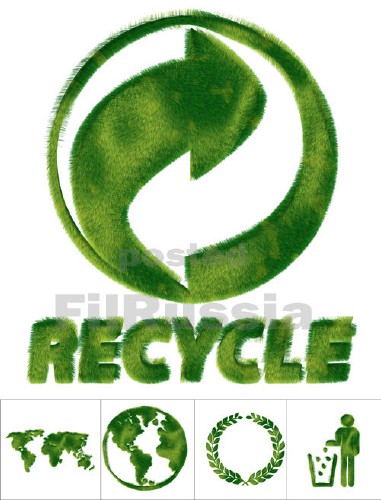  Green Grass Recycle Signs & Symbols