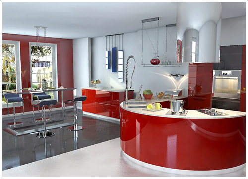 Интерьер кухни (3D модели для 3ds max)