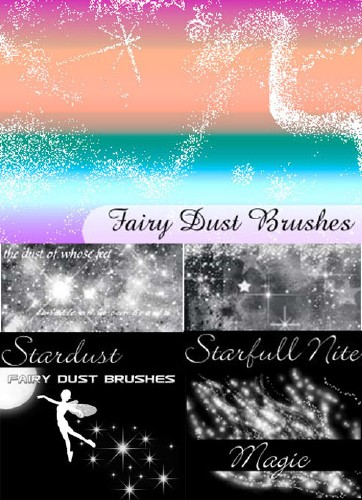 Fairy dust brushes