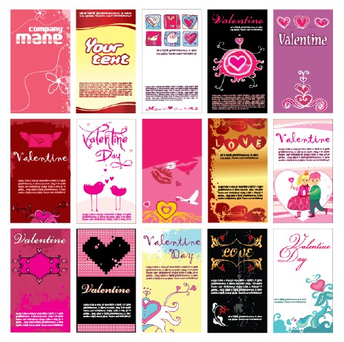 Valentine's Day card vector material