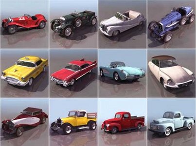 Retro Cars 3D Models