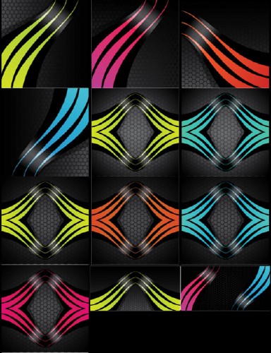 Stripes on Honeycomb Background Vector