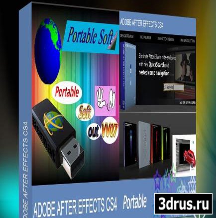 Portable Adobe After Effects CS4 9.0.1+Content775 mb (multilingual)