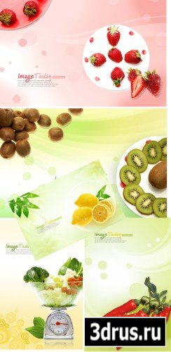 fruit and vegetable PSd template