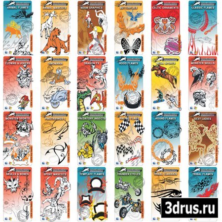 Schneidmeister Vector Collections: 24 Cliparts+2 Bonus