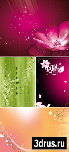 Floral Backgrounds PSD
