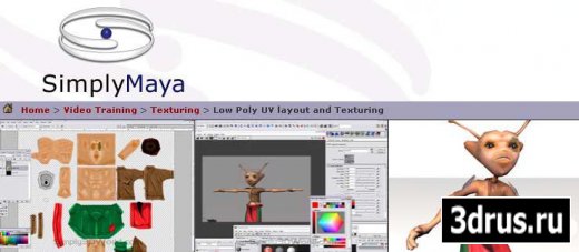 SimplyMaya - Low Poly UV layout and Texturing