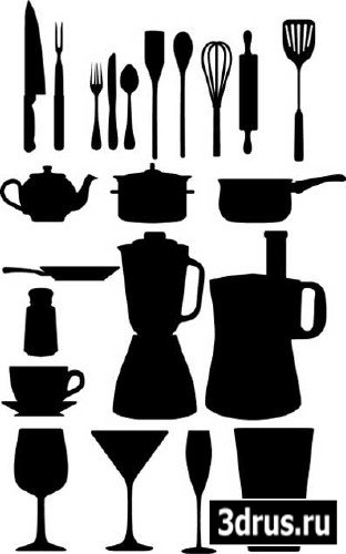 Kitchen Object Silhouettes