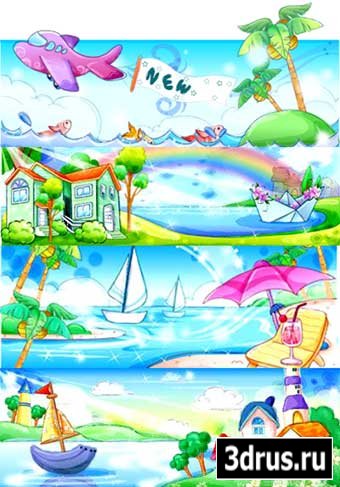 Summer Background Illustrations