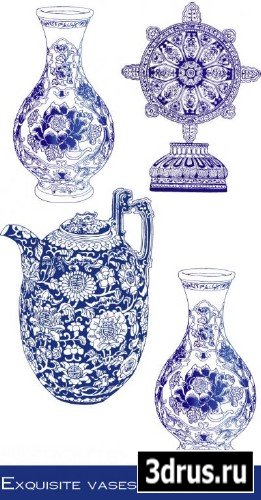 Exquisite Vases Vector