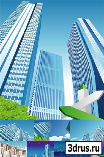 City Towers Backgrounds Vector