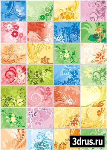 Vector flowers backgrounds