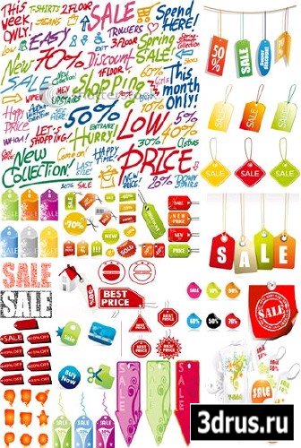 Big set SALE and SHOPPING vector
