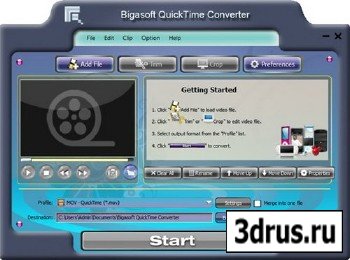Bigasoft QuickTime Converter 1.7.10.3689 