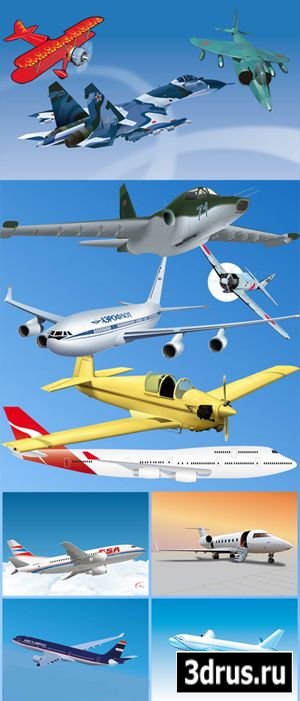 Airplanes Vector