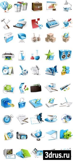 Blue Vector Icons by Asadal