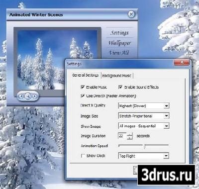 Скринсейверы на зимнюю тему для Windows7