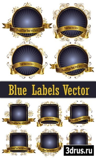 Blue Labels Vector