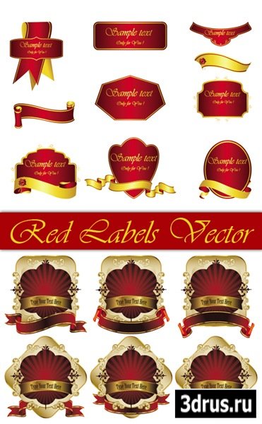 Red Labels Vector