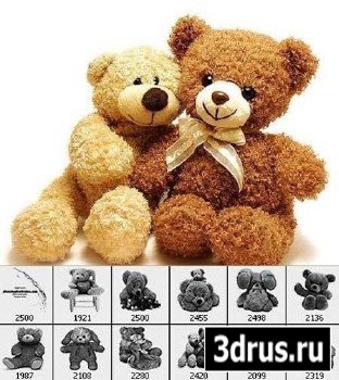 18 Teddy Bear Clip Art Photoshop Brushes