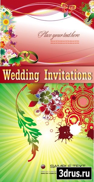 Wedding Invitations Vector