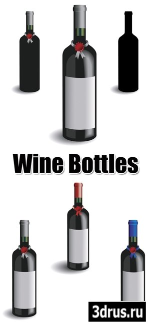 Wine Bottles Vector