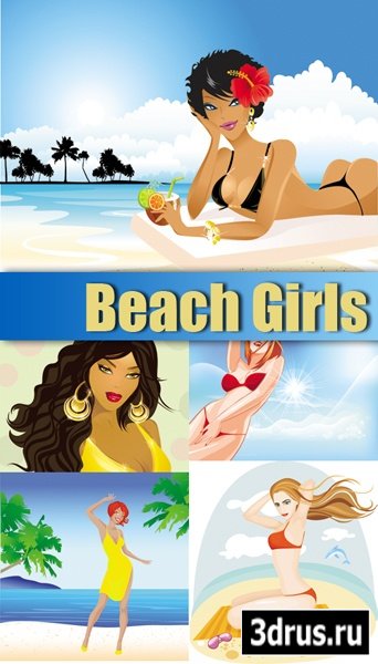 Beach Girls Vector