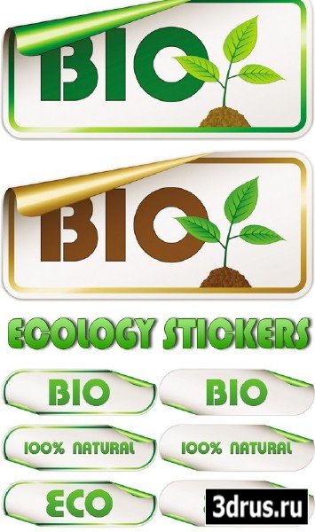 Ecology Stickers Vector