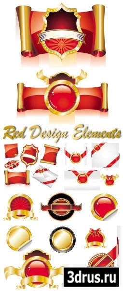 Red Design Elements Vector