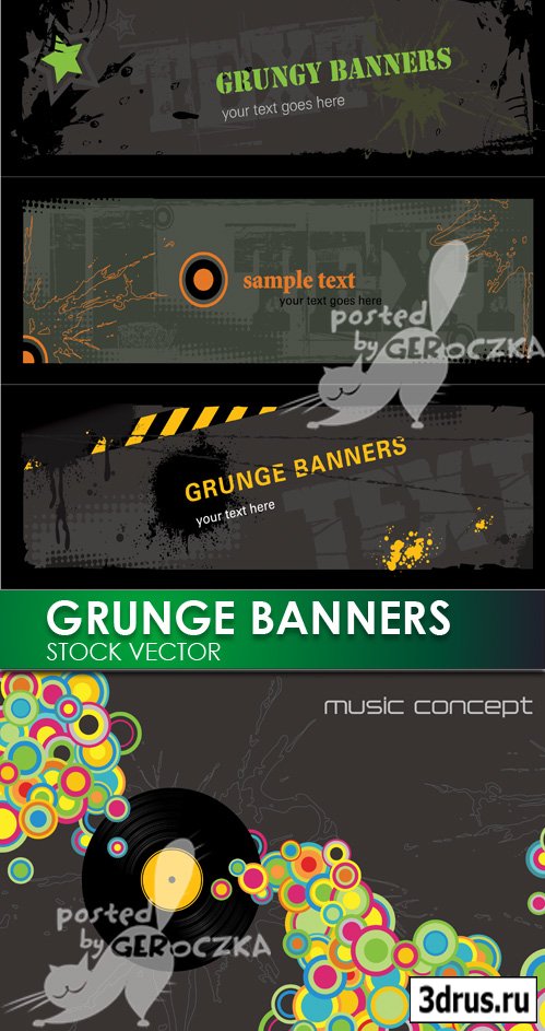 Grunge banners