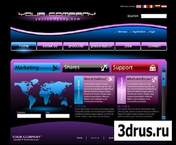 Shutterstock - Company Web Site Design Vector Template-4