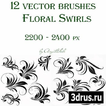 vector brushes Floral Swirls