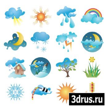 Shutterstock - Whether and Season Icons EPS