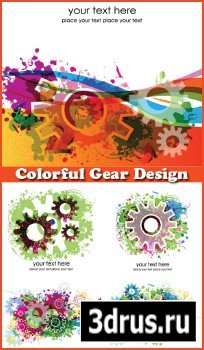 Colorful Gear Design - Stock Vectors