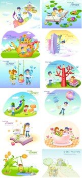 VitaminD 015 Special Illust 122xAI Backgrounds, Icons & Illustrations