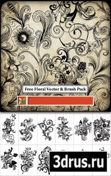 Floral Vector Brush Pack