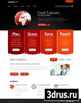 Red & Black JS Animated Website Free Template