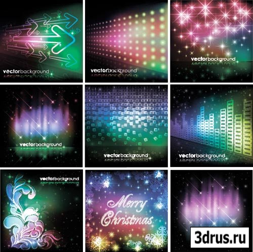Stock Vector  Colorful Space Backgrounds