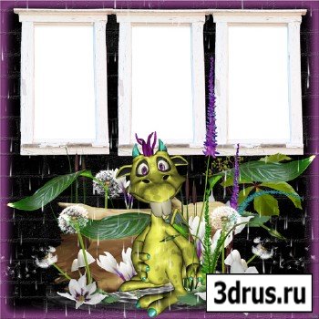 Children PNG Frames - With a dragon