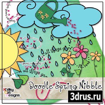 Scrap-set - Doodle Spring Nibble