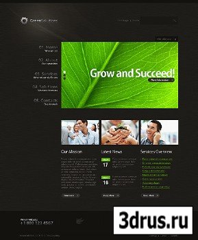 Green Solutions Website Free Template