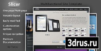 ThemeForest - Slicer - ( One page ) Product / Service template - Rip