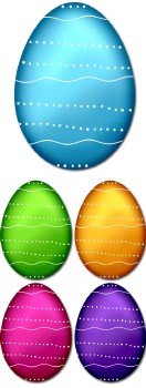 PSD Cliparts - Easter Eggs