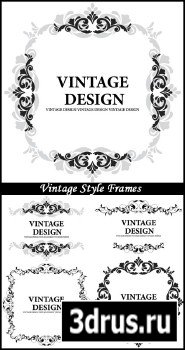 Vintage Style Frames - Stock Vectors 