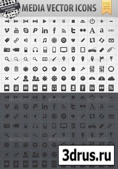 Graphic River - Media Vector Shape Icons incl. CSH