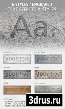 6 Text Effects and Styles: Engraved - GraphicRiver