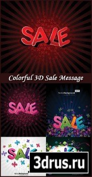 Colorful 3D Sale Message - Stock Vectors 