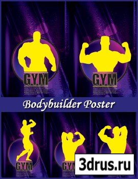 Bodybuilder Poster - Stock Vectors 