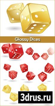 Glossy Dices - Stock Vectors